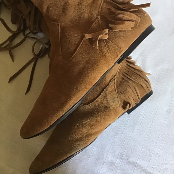 Sam Edelman “Uri” Suede Over-the-Knee Fringe Boots - Picture 8 of 8